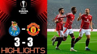 Europa League Thriller FC Porto vs Manchester United 03102024  6 Goals Red Card amp Late Drama [upl. by Marylinda]