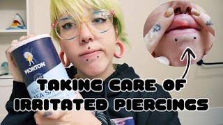 How I Take Care Of Irritated Piercings [upl. by Borg854]