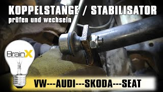 Stabilisator wechseln Koppelstange VW Audi Skoda Yeti 4x4 [upl. by Olzsal946]