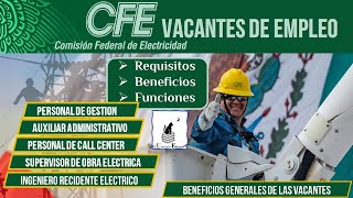 🔰 COMICIÓN FEDERAL DE ELECTRICIDAD  Bolsa de Trabajo 20222023 Beneficios REQUISITOS Actividades [upl. by Roel737]