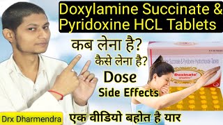 Doxylamine succinate and pyridoxine hydrochloride tablets  Doxynate tablet pregnidoxin tablet uses [upl. by Akimal]