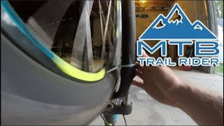 How To True Your Wheels Without Truing Stand  MTB Trail Rider [upl. by Shaum765]