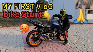 My first vlog ❣️ bike stunt video support 🙏My first vlog bike stunt video support youtubevideo [upl. by Dnalkrik]