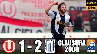 Universitario 1  2 Alianza Lima  COPA CABLE MÁGICO 2008  CLAUSURA [upl. by Aseyt]