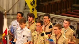 Choeur Scout des Flandres  O vrai corps de Jésus Photos [upl. by Htes867]