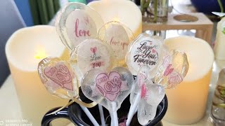 ISOMALT LOLLIPOPS FOR VALENTINES GIFT RECIPE [upl. by Dacie540]