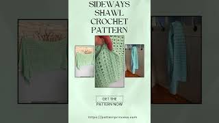 Stunning Sideways Shawl Crochet Pattern crocheting beginnercrocheter [upl. by Lehcin]