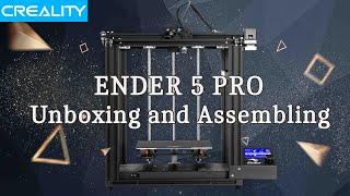 Creality Ender 5 Pro Unbox Build SetUP and First Print  Ender5 2019 Upgrade [upl. by Grenville873]