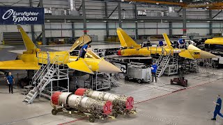 Inside Billions  Super Advanced European Eurofighter Assembly Line [upl. by Ikcin835]