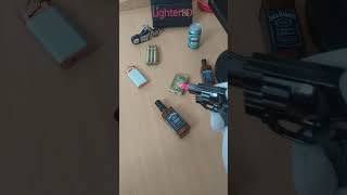 Gun shape gas lighter key ring [upl. by Einnaoj251]