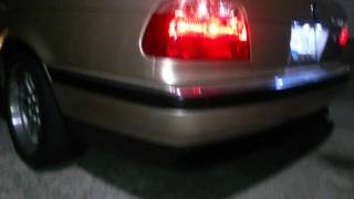 BMW 740iL E38 cat delete  straight pipes [upl. by Yggam]