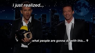 Ryan Reynolds and Hugh Jackman being the funniest duo for 5 minutes straight [upl. by Uaerraj279]