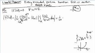 Complex Analysis Proof of Liouvilles Theorem part 1 [upl. by Hsetirp894]