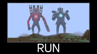 Minecraft wait what meme part 406 Mecha CameraMan Boss [upl. by Oona]