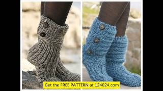 knit ugg boots knit sweater boots boot topper knitting pattern [upl. by Indyc]