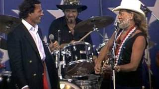 Willie Nelson amp Julio Iglesias  To All the Girls Ive Loved Before Live at Farm Aid 1986 [upl. by Nylrac]