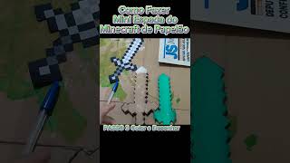 COMO FAZER MINI ESPADA DO MINECRAFT minecraft tutorial shorts [upl. by Sigsmond212]