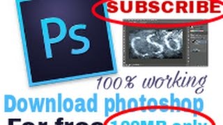 how can download photoshope cs6 for free 100MB only 100 working [upl. by Eimile]