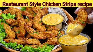 Restaurant Style Chicken Strips Recipe Chicken Fingers  Tenders Recipe by lifestylevlogscooking [upl. by Vasilis]