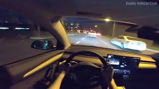 2023 Tesla Model 3 Long range AWD POV Night Drive [upl. by Anibor161]