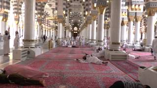 Hajj 2013  Madinah  Masjid Nabawi Interior [upl. by Cointon593]