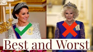 Kate Middletons Best Tiara Look Queen Camilla Underwhelms amp Queen Letizia Falters  Best amp Worst [upl. by Anilehs841]