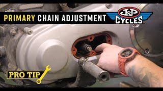 Harley Davidson Primary Chain Adjustment  Pro Tip [upl. by Stockton]