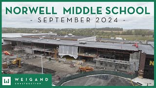 Norwell Middle School  Construction Update Sept 2024 [upl. by Nedmac535]