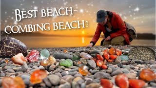 Is This the Best Beachcombing Beach in England Beach Combing at Sunset  Gemstones amp Sea Glass [upl. by Drawe310]