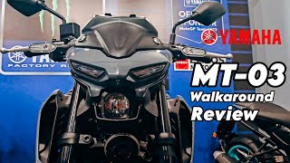 Yamaha MT03 First Look Walkaround Review [upl. by Enyrb]