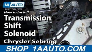 How to Replace Transmission Shift Solenoid 9510 Chrysler Sebring Sedan Coupe [upl. by Ace]