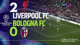 Liverpool 20 Bologna  Champions League 2425  SimulationRecreation eFootball [upl. by Yelwah5]