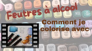 Feutres à alcool  Méthode de colorisation [upl. by Parthen764]