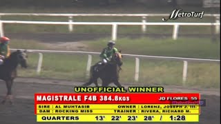 MAGISTRALE  MMTCI RACE 4  JANUARY 28 2022  Metro Manila Turf Club BAYANGKARERISTA REPLAY [upl. by Manda139]