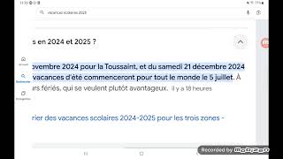 Rentrée Scolaire 2024 🏫🚸🎒 2025 École Primaire et Vacances Scolaires [upl. by Frank]