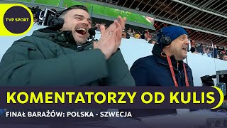 LASKOWSKI I ŻEWŁAKOW WNIEBOWZIĘCI TAK SKOMENTOWALI FINAŁÓW BARAŻÓW POLSKA – SZWECJA  KULISY [upl. by Nilecoj]