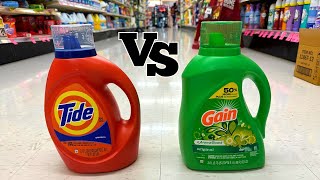 Tide VS Gain Laundry Detergent Whats the Difference [upl. by Egroeg]