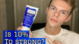 Panoxyl 10 Benzoyl Peroxide Acne Wash Review  Is 10 Benzoyl Peroxide To Strong [upl. by Ahsika706]