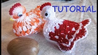 Lavori Uncinetto Pasquali Gallina Portauovo  TUTORIAL [upl. by Ahsratan]