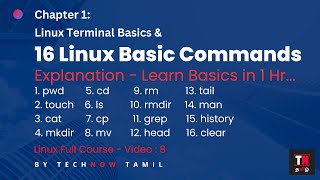 Linux Basic Commands in Tamil  Linux Terminal Basics  Linux Full Course [upl. by Arty]