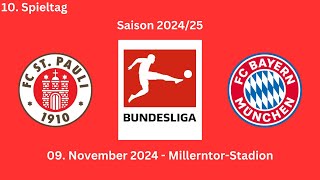 Auswärtssieg gegen St Pauli  10 Bundesliga Spiel  Management Karriere FC Bayern [upl. by Gorlin]