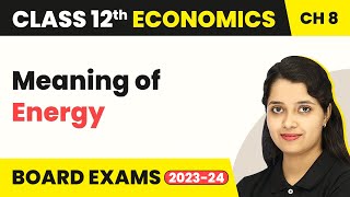 Class 12 Economics Chapter 8  Infrastructure  Meaning of Energy 202223 [upl. by Ahsekyt]