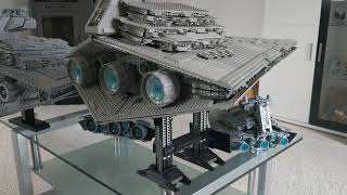 Lego Star Wars Star Destroyer UCS Collection 10030 6211 75055 and MOC9018 Aggressor by Doomhandle [upl. by Riatsila]