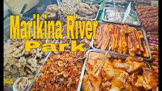 MARIKINA RIVER PARK CHRISTMAS NIGHT WALK TOURSTREET FOOD IN MARIKINADAMING MASASARAP NA PAGKAIN [upl. by Sonnnie]