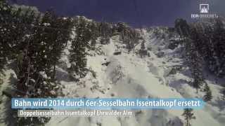 Fahrt mit der Issentalkofbahn im Skigebiet Ehrwalder Alm [upl. by Eila]