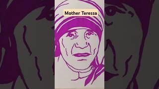 Mother teressa stencil Art  youtube youtubeshorts shortvideo [upl. by Morgan]