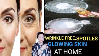 Get Wrinkle free Spotless and Glowing Skin  Face Wrinkles Remedy Skin ko tight karne ka totka [upl. by Oakleil]