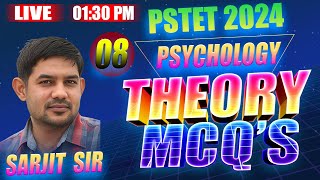 Master Pstet 2024 With Sarjit Sir Day 8 Psychology Theory And Mcqs Dont Miss Mission 01 Dec [upl. by Zerep]