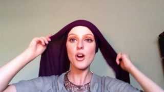 How to tie a headscarf with an infinity scarf [upl. by Denna798]