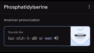 How to pronounce Phosphatidylserine [upl. by Ahteres]